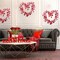 5Pcs 33Ft Valentine's Day Tinsel Garland, Pink Heart Metallic Tinsel Twist Garland Shinny
